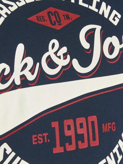 Jack & Jones JJELOGO TEE Navy - Tričká - Nadrozmerné tričká - 2XL-14XL