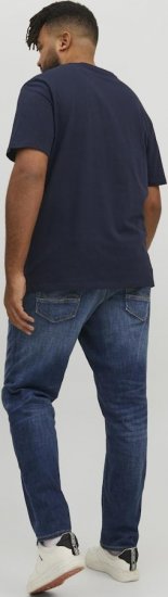 Jack & Jones CORP Logo T-Shirt Navy/PLAY 4 - Tričká - Nadrozmerné tričká - 2XL-14XL