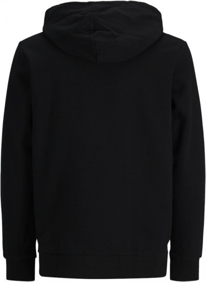 Jack & Jones CORP LOGO PLAY 4 Print Hoodie Black - Mikiny & mikiny bez kapucne - Mikiny & Mikiny s Kapucňou 2XL-12XL