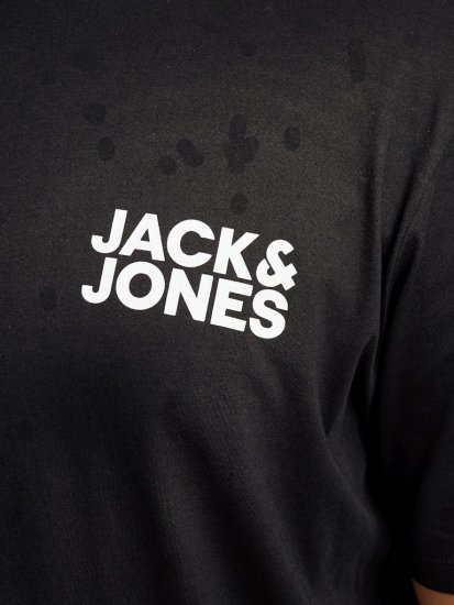Jack & Jones CORP Logo T-Shirt Black - Tričká - Nadrozmerné tričká - 2XL-14XL