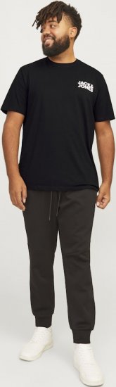Jack & Jones CORP Logo T-Shirt Black - Tričká - Nadrozmerné tričká - 2XL-14XL