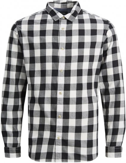 Jack & Jones Gingham L/S Shirt Whisper White - Košele - Košele 2XL-10XL