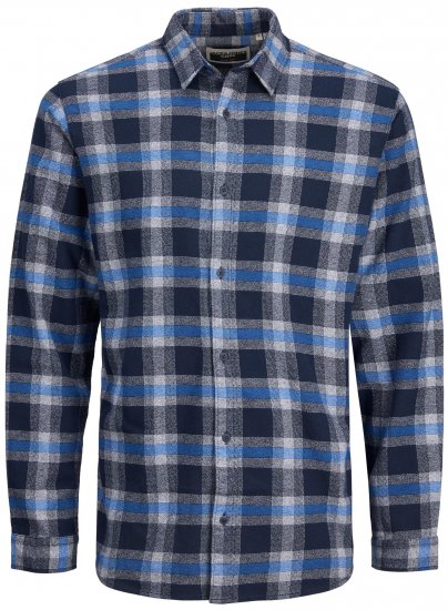 Jack & Jones JCOBERG SHIRT Blue - Košele - Košele 2XL-10XL