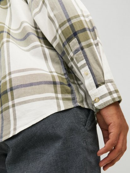 Jack & Jones JORJOSHUA Checked Shirt Dusty Olive - Košele - Košele 2XL-10XL