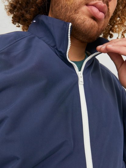 Jack & Jones JORLUKE Light Bomber Jacket Navy - Bundy - Bundy Nadmerné Veľkosti 2XL-8XL