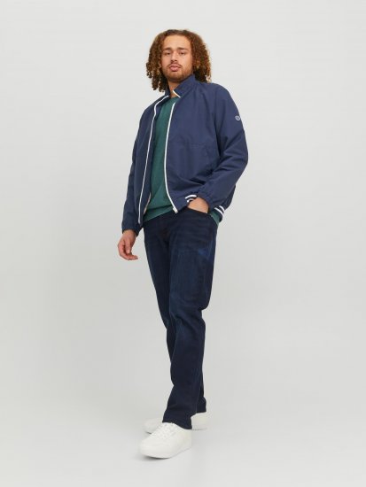 Jack & Jones JORLUKE Light Bomber Jacket Navy - Bundy - Bundy Nadmerné Veľkosti 2XL-8XL