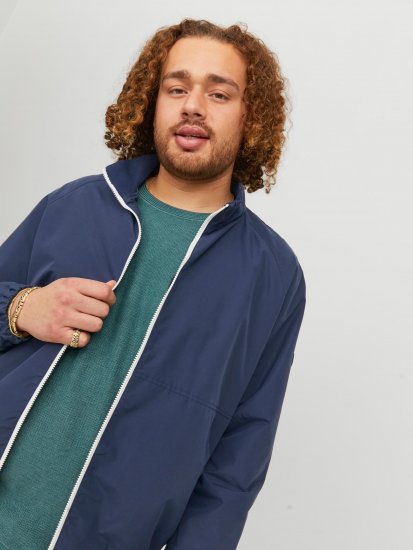 Jack & Jones JORLUKE Light Bomber Jacket Navy - Bundy - Bundy Nadmerné Veľkosti 2XL-8XL