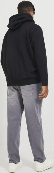 Jack & Jones ESTERBRO Zip Hoodie Black - Mikiny & mikiny bez kapucne - Mikiny & Mikiny s Kapucňou 2XL-12XL