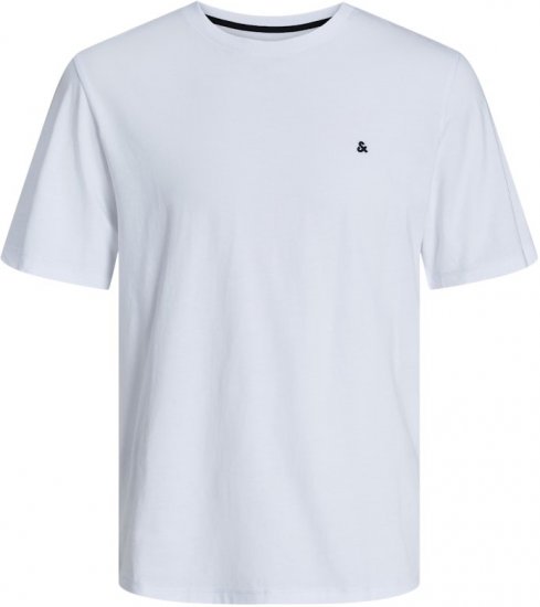 Jack & Jones PAULOS T-Shirt White - Tričká - Nadrozmerné tričká - 2XL-14XL