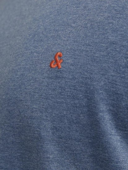 Jack & Jones PAULOS T-Shirt Denim Blue - Tričká - Nadrozmerné tričká - 2XL-14XL