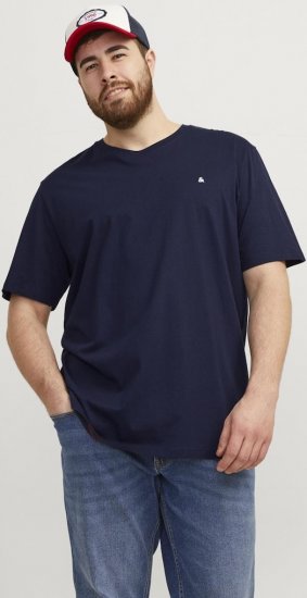 Jack & Jones PAULOS T-Shirt Navy Blazer - Tričká - Nadrozmerné tričká - 2XL-14XL