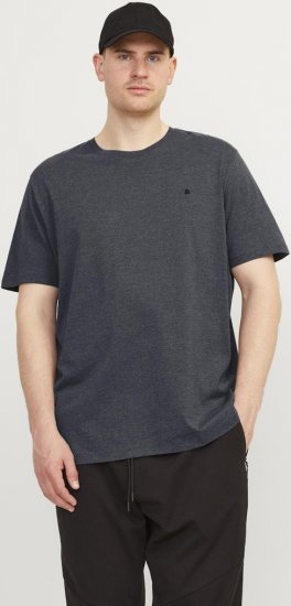 Jack & Jones PAULOS T-Shirt Dark Grey Melange - Tričká - Nadrozmerné tričká - 2XL-14XL