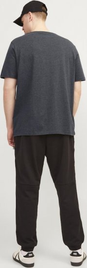 Jack & Jones PAULOS T-Shirt Dark Grey Melange - Tričká - Nadrozmerné tričká - 2XL-14XL