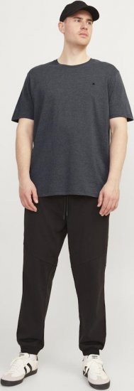 Jack & Jones PAULOS T-Shirt Dark Grey Melange - Tričká - Nadrozmerné tričká - 2XL-14XL