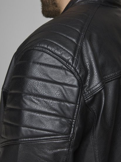 Jack & Jones ROCKY Jacket Black - Bundy - Bundy Nadmerné Veľkosti 2XL-8XL