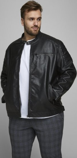 Jack & Jones ROCKY Jacket Black - Bundy - Bundy Nadmerné Veľkosti 2XL-8XL