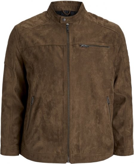 Jack & Jones ROCKY Jacket Brown - Bundy - Bundy Nadmerné Veľkosti 2XL-8XL