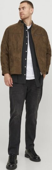 Jack & Jones ROCKY Jacket Brown - Bundy - Bundy Nadmerné Veľkosti 2XL-8XL
