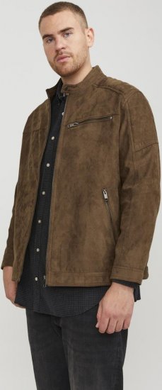 Jack & Jones ROCKY Jacket Brown - Bundy - Bundy Nadmerné Veľkosti 2XL-8XL