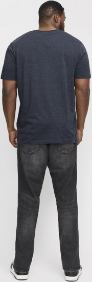 Jack & Jones ORGANIC T-Shirt Navy Blazer/Melange - Tričká - Nadrozmerné tričká - 2XL-14XL