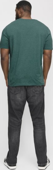 Jack & Jones ORGANIC T-Shirt Green/Melange - Tričká - Nadrozmerné tričká - 2XL-14XL