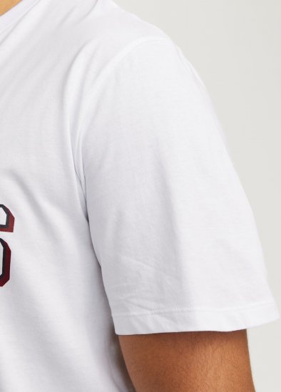 Jack & Jones JJELOGO O-Neck T-Shirt White - Tričká - Nadrozmerné tričká - 2XL-14XL