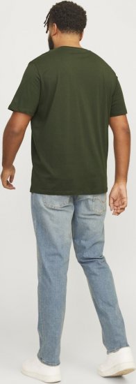 Jack & Jones JJELOGO O-Neck T-Shirt Kombu Green - Tričká - Nadrozmerné tričká - 2XL-14XL