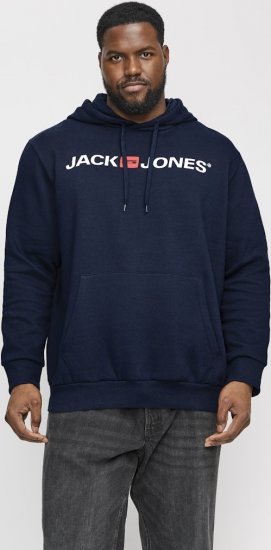 Jack & Jones CORP OLD LOGO REG FIT Hoodie Navy Blazer - Mikiny & mikiny bez kapucne - Mikiny & Mikiny s Kapucňou 2XL-12XL