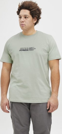 Jack & Jones Tarmac Branding Crew Neck T-Shirt Green - Tričká - Nadrozmerné tričká - 2XL-14XL