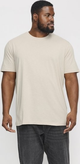 Jack & Jones ORGANIC T-Shirt Grey/Melange - Tričká - Nadrozmerné tričká - 2XL-14XL