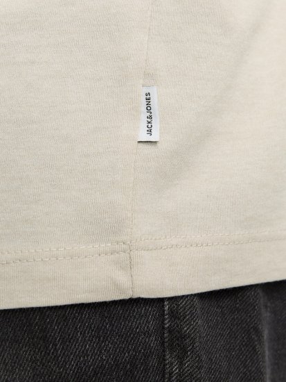 Jack & Jones ORGANIC T-Shirt Grey/Melange - Tričká - Nadrozmerné tričká - 2XL-14XL