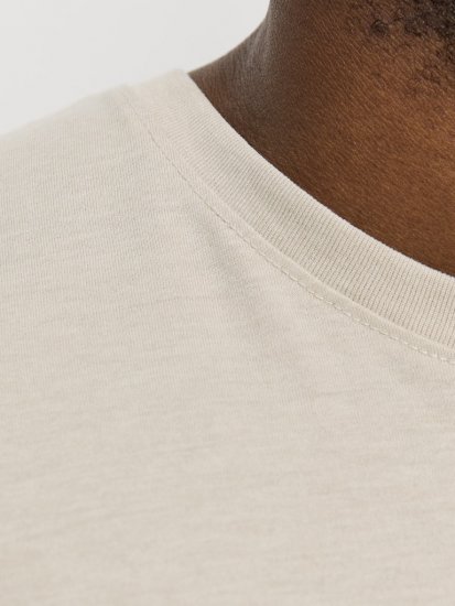Jack & Jones ORGANIC T-Shirt Grey/Melange - Tričká - Nadrozmerné tričká - 2XL-14XL