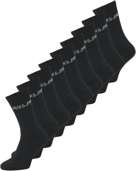 Jack & Jones REGEN Tennis Socks 9-Pack Black - Ponožky - Ponožky