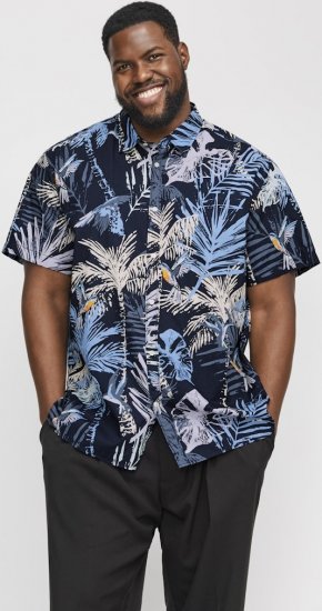 Jack & Jones Hawaii AOP Shirt Blue - Košele - Košele 2XL-10XL