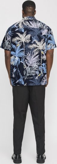 Jack & Jones Hawaii AOP Shirt Blue - Košele - Košele 2XL-10XL