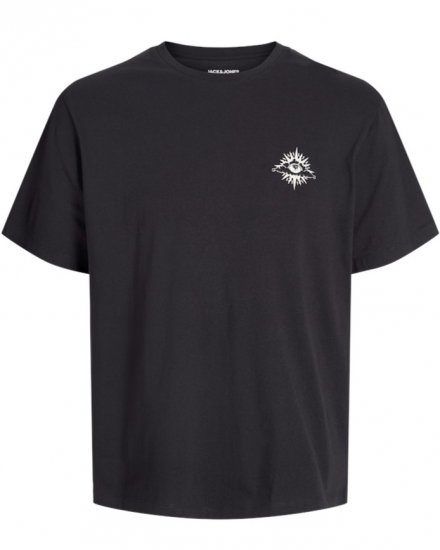  Jack & Jones Jackie Crew Neck T-Shirt Black - Tričká - Nadrozmerné tričká - 2XL-14XL