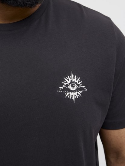  Jack & Jones Jackie Crew Neck T-Shirt Black - Tričká - Nadrozmerné tričká - 2XL-14XL