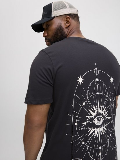  Jack & Jones Jackie Crew Neck T-Shirt Black - Tričká - Nadrozmerné tričká - 2XL-14XL