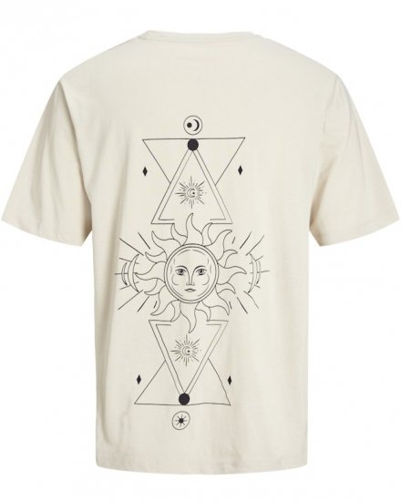 Jack & Jones Jackie Crew Neck T-Shirt Moonbeam - Tričká - Nadrozmerné tričká - 2XL-14XL
