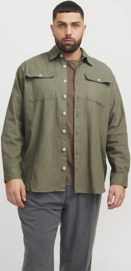 Jack & Jones Raymond Spring Long Sleeve Overshirt Green - Košele - Košele 2XL-10XL