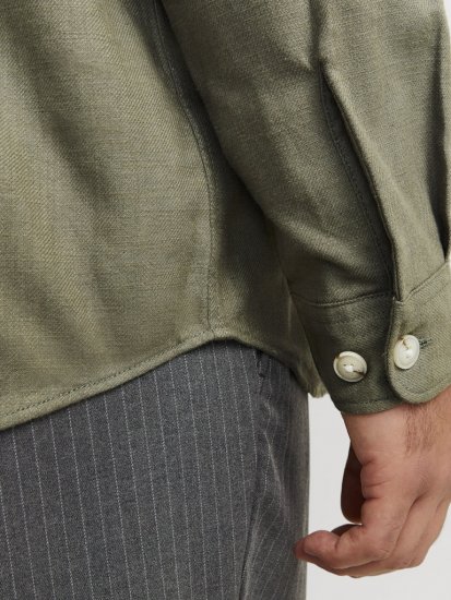 Jack & Jones Raymond Spring Long Sleeve Overshirt Green - Košele - Košele 2XL-10XL