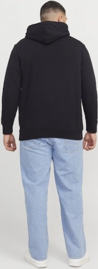 Jack & Jones Frederiksberg Box Script Hoodie Black - Mikiny & mikiny bez kapucne - Mikiny & Mikiny s Kapucňou 2XL-12XL