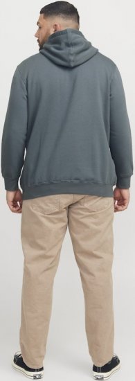 Jack & Jones Frederiksberg Box Script Hoodie Grey - Mikiny & mikiny bez kapucne - Mikiny & Mikiny s Kapucňou 2XL-12XL