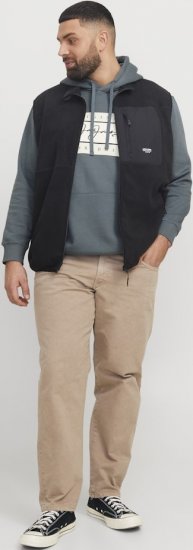 Jack & Jones Frederiksberg Box Script Hoodie Grey - Mikiny & mikiny bez kapucne - Mikiny & Mikiny s Kapucňou 2XL-12XL