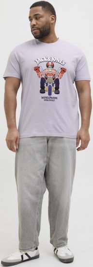 Jack & Jones Anatomy Skull Crew Neck T-Shirt Violet - Tričká - Nadrozmerné tričká - 2XL-14XL
