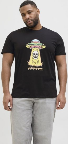 Jack & Jones Anatomy Skull Crew Neck T-Shirt Black - Tričká - Nadrozmerné tričká - 2XL-14XL