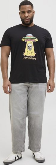 Jack & Jones Anatomy Skull Crew Neck T-Shirt Black - Tričká - Nadrozmerné tričká - 2XL-14XL