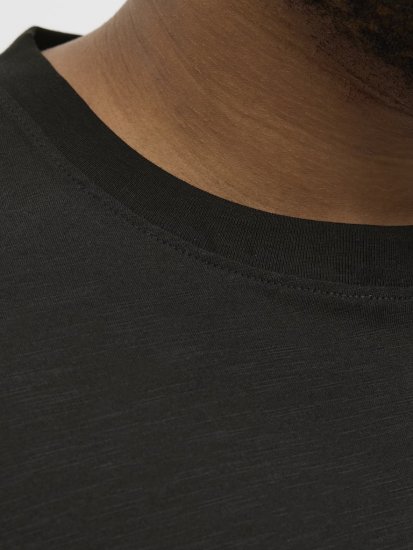 Jack & Jones Split Pocket Print T-Shirt Black - Tričká - Nadrozmerné tričká - 2XL-14XL