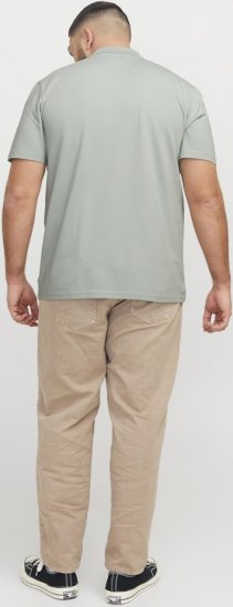 Jack & Jones Fusion Pique Zipper Polo Green/Blue - Polokošele - Polokošele 2XL-8XL