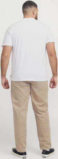 Jack & Jones Tarmac Camo Crew Neck T-Shirt Bright White - Tričká - Nadrozmerné tričká - 2XL-14XL